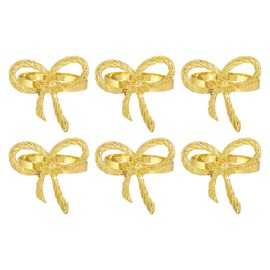 sourcing map 18Pcs Metal Napkin Rings, Butterfly Table Napkin Holders Serviette Buckles for Decoration Adornment Wedding Parties, Banquet, Gold