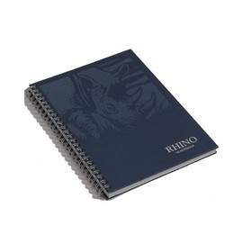 Rhino Stationery A5 Notebook | Hardback Notebooks | 160 Pages | Lined Notepad | Blue Cover | Journal Notebook