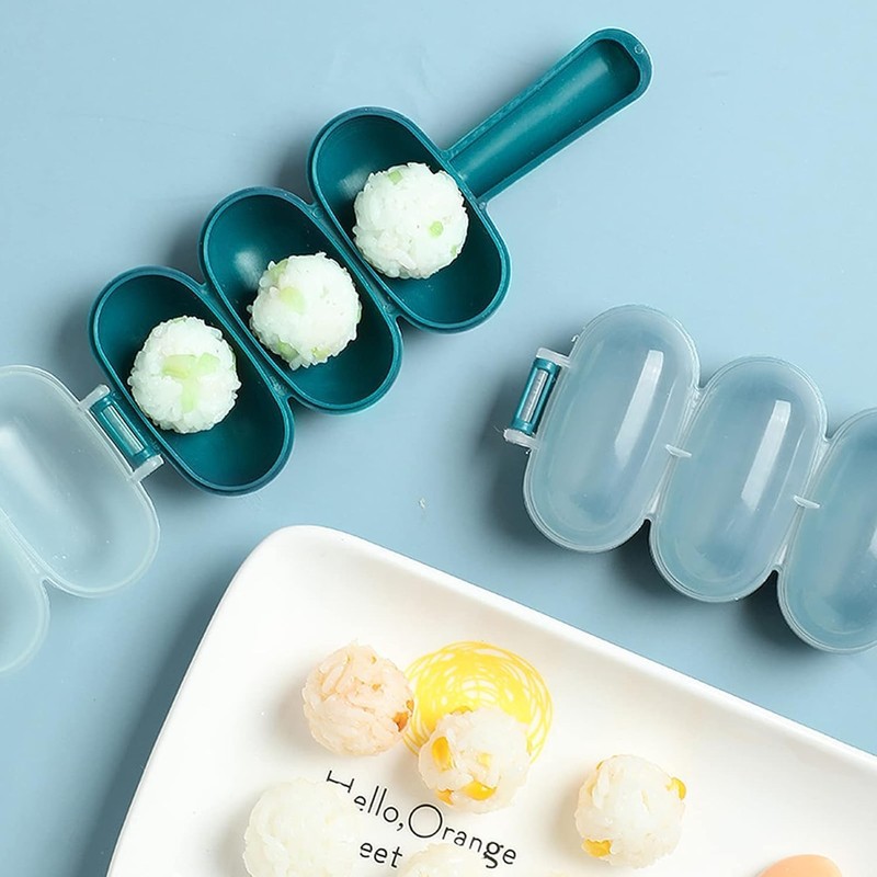 2Pcs Green Rice Ball Maker Shake Lunch Maker Mould Rice