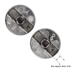 TOPINCN Perilla de Control de Rango, Perilla de Control de Repuesto de Aleación de Zinc, Perilla Giratoria para Cocina, Estufa de Gas, Horno Microondas 8mm 6 Uds(Interruptor de 45 °)