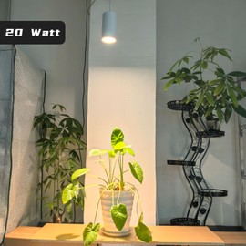 JMXULONG Hanging Plant Grow Light Full Spectrum Warm White Color with Timer Ceiling Decorative Grow Lamp for Indoor Plants