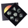KYEYGWO Kambaba Jasper Crystal Polyhedral Dice Set, 7 Pieces Reiki