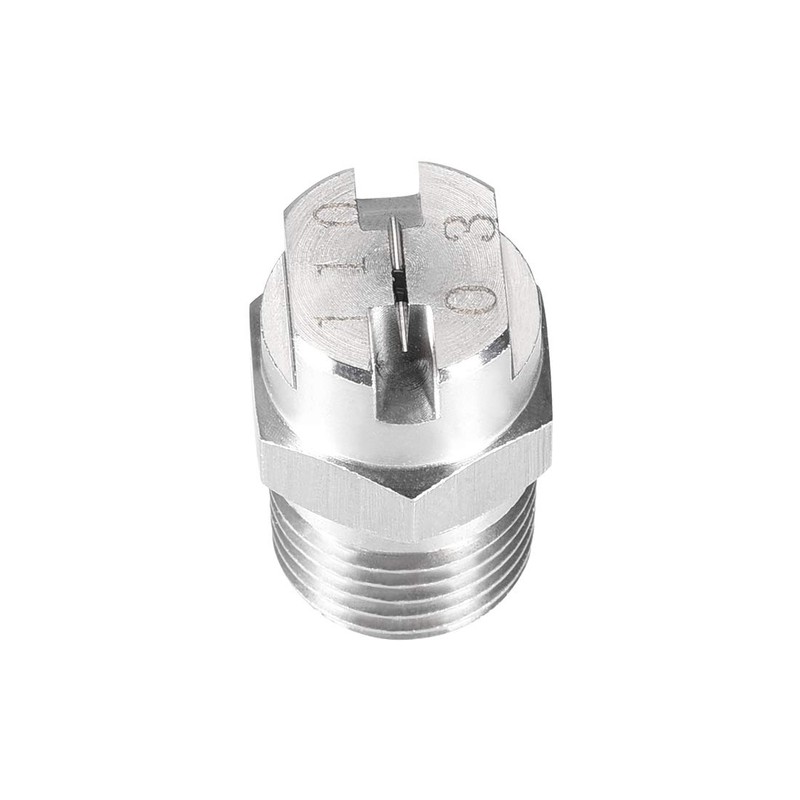 sourcing map Flat Jet Nozzle Tip - 304 Stainless Steel