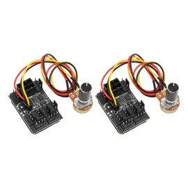 SUNGOOYUE PC Fan Controller, 8-Way Splitter, 12V PWM Fan Hub, 17A Max Current, Compatible with 3/4 Pin Fans, Desktop PC Case Cooling