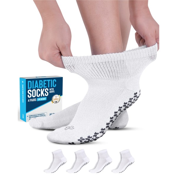 Doctor's Select - Calcetines diabéticos con pinzas para hombres y