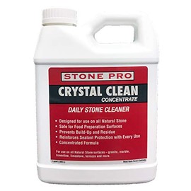 StonePro – Crystal Clean (1 Quart - 32 Fl Oz) (For Stone Surfaces, Stainless Steel, Windows, Mirrors & Glass)