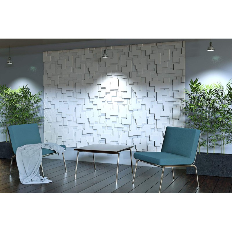 Marbet Design DESIGN 3D Wall Panels, Polystyrene Panels, White, 96