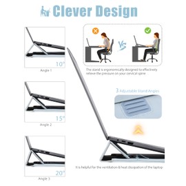 HYZUO 15 Inch Laptop Sleeve Case with Adjustable Stand Feature for MacBook Air 15 M3 A3114 M2 A2941 2023 2024, MacBook Pro 15 2019-2016, 15" Surface Laptop 6/5/4/3, with Carrying Pouch, Pale Blue