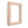 Mini Square Knitting Tool with Hooks Wooden Crochet Board for