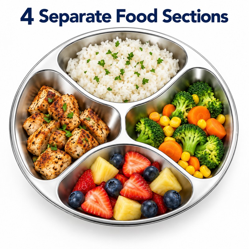 Stainless Steel Multi-Grid Plate Divider for Hot Pot & Food