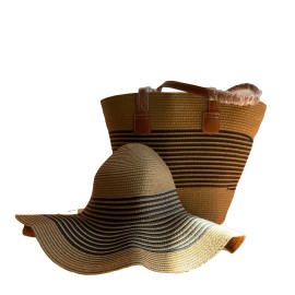 Women Sun Beach Hat & Bag Set 2 pc
