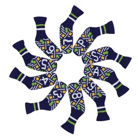 Scott Edward 10 Pcs Knitted Golf Iron Head Covers Adorable and Basically Socks Shape Washable & Durable Golf Club Head Protector