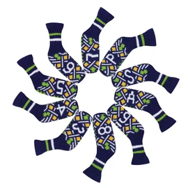 Scott Edward 10 Pcs Knitted Golf Iron Head Covers Adorable and Basically Socks Shape Washable & Durable Golf Club Head Protector