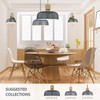 Darkaway Oversized Industrial Pendant Light Fixtures with Hammered Metal Shade,