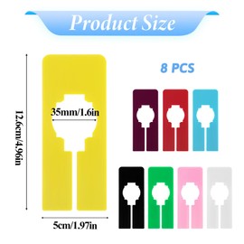 Aiyorse Closet Rack Dividers, 8 Colors Closet Dividers for Hanging, Clothing Plastic Rack Size Dividers Rectangular Reusable Closet Separators Closet Labels dividers Closet Clothes Dividers(Colorful)
