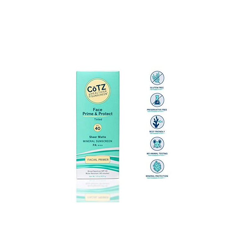CoTZ Face Sunscreen,SPF 40, natural skin tone