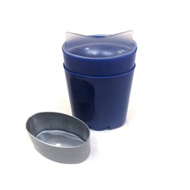 Empty Plastic Deodorant Containers - Classic Style, Top-Fill, Twist Up, DIY Deodorant (6-Pack), Blue with Grey Lid