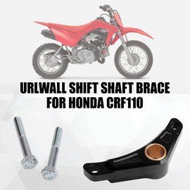 URLWALL Shift Shaft Brace, CNC Billet Shifter Shaft Support Holder for Honda CRF110F 2013-Present(Black)