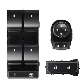 SOAESCN Power Window Switch Driver Side-Mirror Switch-Door Lock Switch for 2007-2013 Chevy Silverado HHR Traverse-GMC Sierra 1500 2500 3500 Front Door Lock Window Switch - 25789692, 22883768, 15804093