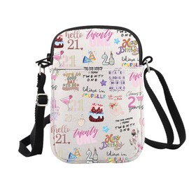 WCGXKO Happy 21st Birthday Gift 21st Birthday Hangover Kit Zipper Crossbody Bag (21st Cr CA)