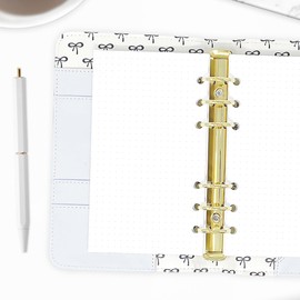 Personal Size Dot Grid Insert – 3.74" x 6.73", Grid Paper Journaling Refill for Notes Sketching Lists Ideas and Doodles