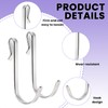 30 PCS S-Shaped Stainless Steel Hanger Clip-on Hook, Silver Wire