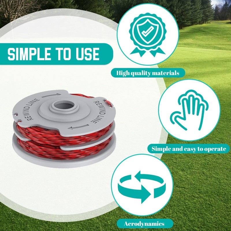 Viilich Pack of 6 grass trimmer thread spools for Flymo