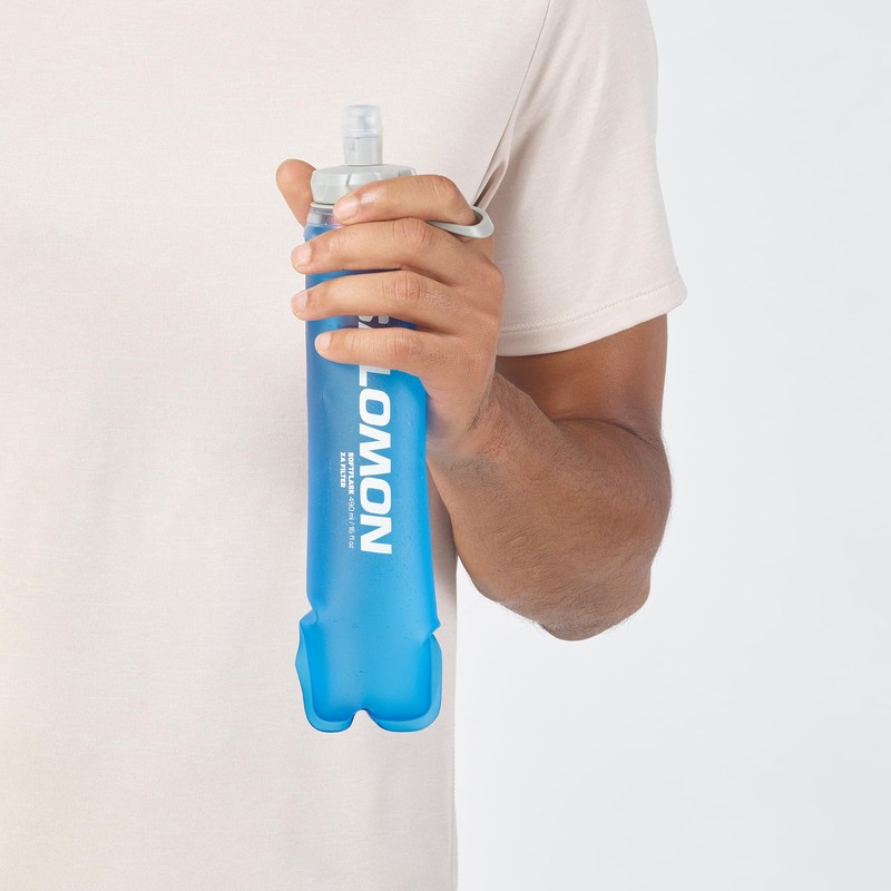 Salomon LC1915800 Free Clear Blue Hydration Bottle, Foldable, Portable Water