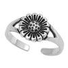 Flower Sunflower .925 Sterling Silver Toe Ring