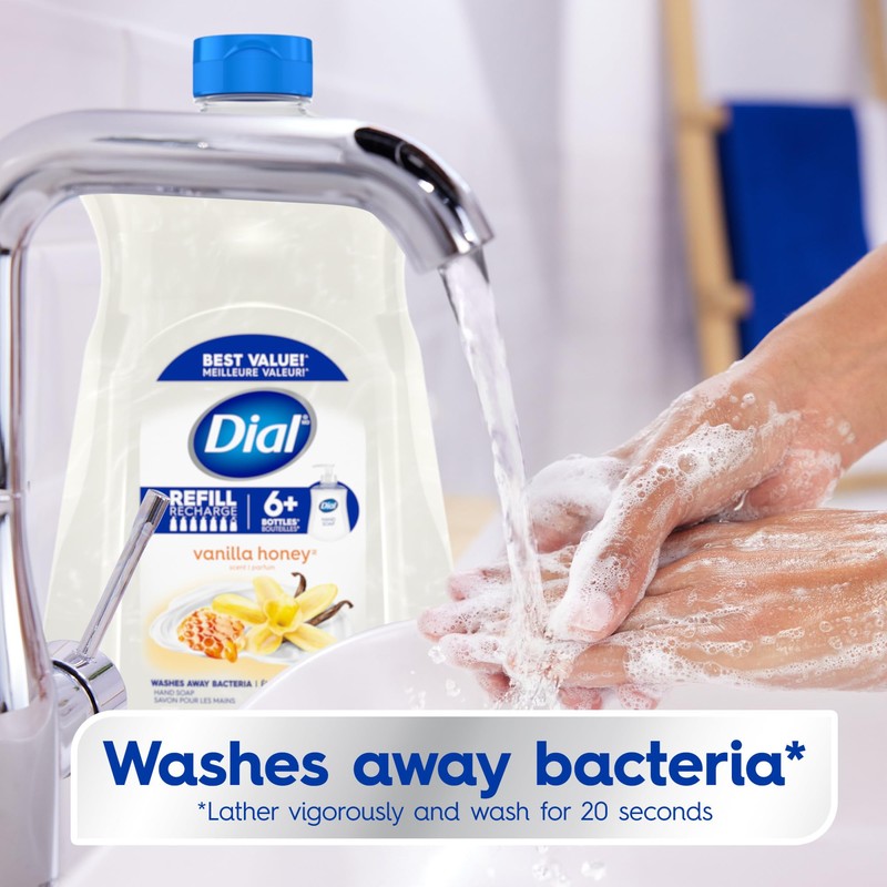 Dial Liquid Hand Soap, Vanilla Honey Scent, 52 Fl Oz