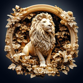 Wooden Puzzles for Adults, Forest Lion Wooden Jigsaw Puzzle 3D Visual Effect Unique Shape Animal Wood Puzzles Adult, Birthday Gifts for Puzzle Lovers Family Games (M-11.4 * 11.4in-200pcs)