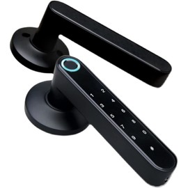 Advwin Smart Lock Door, Fingerprint Keypad Deadbolt Lock Keyless Entry Door Lock Deadbolt, Black