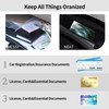 Mxfdegf Car Registration and Insurance Holder, Leather Car Glove Box