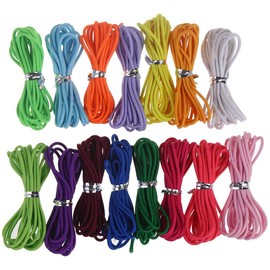 32 Yards 2mm Elastic Band Cord Bracelet String Rubber Rope 5 Colors 6.6ft/pcs for Bracelet,Beading,Jewelry Making by CCINEE