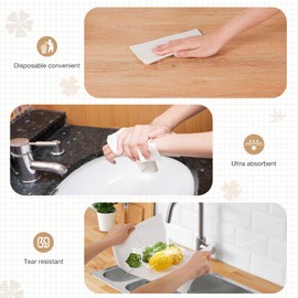 Cowb Manm 200 Linen-Feel Guest Towels Cloth-Like Hand Towels Disposable Bathroom Napkins Thicken Guest Towel Soft, Absorbent 12" x 17" for Bathroom, Kitchen, Wedding Reception or Dinner Party