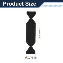 HARFINGTON 30pcs Vinyl Squeegee Fabric 5 Inch Pre-Cut Self-Adhesive Microfiber Replacement Felt for Squeegee Application Tool, Black