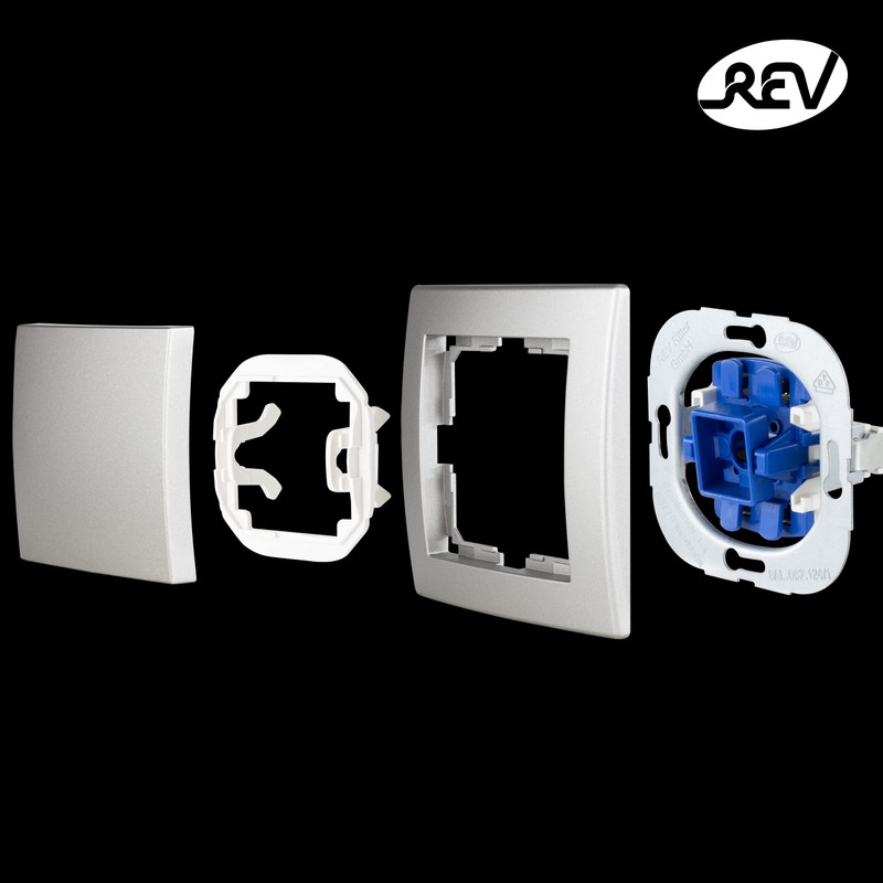 REV Studio, 2-Way Frame Socket, Frame Light Switch, etc., Platinum