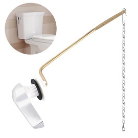 Farady Toilet Handle Replacement Kit Side Mount Universal Toilet Tank Trip Lever Flush Handle with Stainless Steel Flapper Chain Flusher Handles Compatible with American Standard/Mansfield Toilet