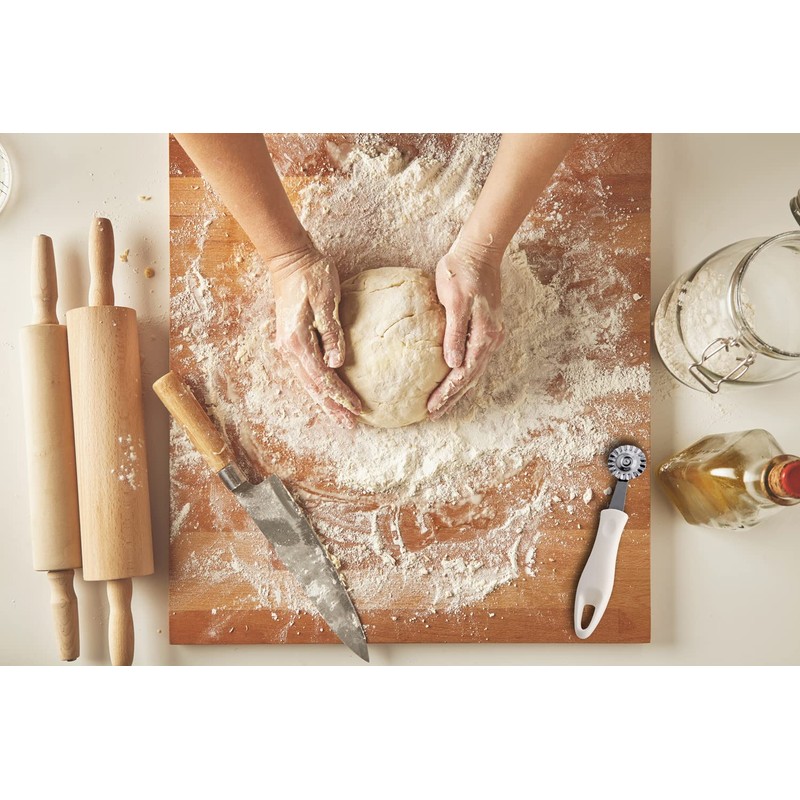 Stainless Steel Pasta Cutter with Ergonomic Handgrip, Multi-functional Hand Dough