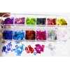 24 Colors Heart Nail Glitter Sequins Holographic Hearts Chunky Glitters