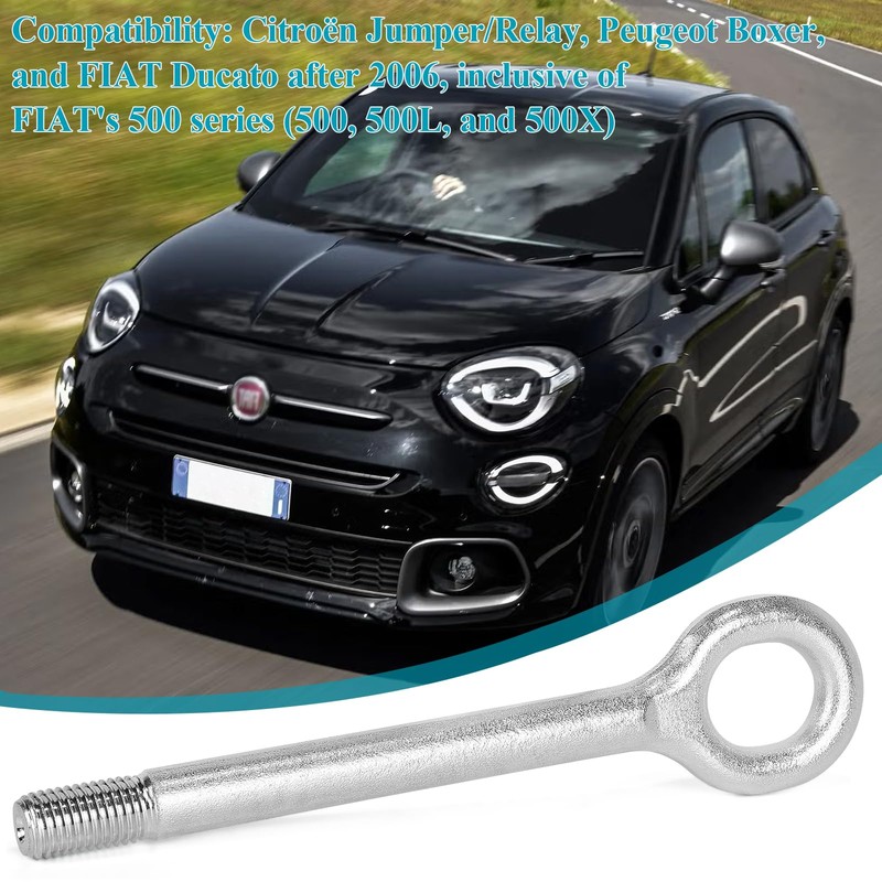 EFUTURETIME 51798113 Tow Eye 215 mm Tow Hook Compatible with
