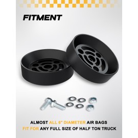 RETRUE Air Bag Airbag Cradle Designed for Full Suspension Travel, Fits All 6" Diameter Convoluted Air Bags, Fit for Any Full Size of Half Ton Truck, 2/4WD, Black