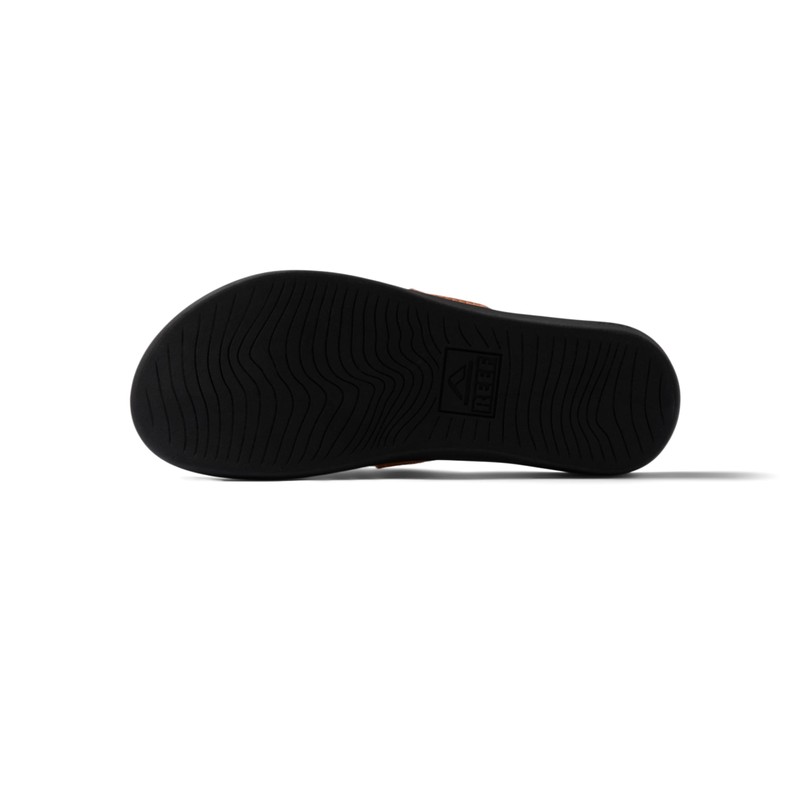 Reef Women's Ortho-Bounce Woven Flip Flops, Black White