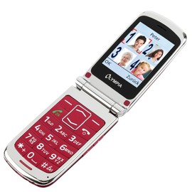 OLYMPIA Modell Style Plus Komfort-Mobiltelefon mit Großtasten und Farb-LC-Display rot