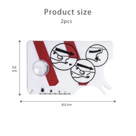 ASFWAGQ Pack of 2 tick cards, tick card for people with magnifying glass, people quick cleaning of ticks, quick and gentle removal of ticks from pet or people