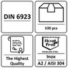 NAJDER Hex Flange Nuts M6 Pack of 100 Hex Nuts