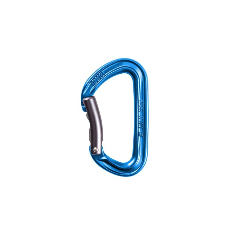 Ocun Hawk Bent Blue - Classic Lightweight Universal Carabiner, Size