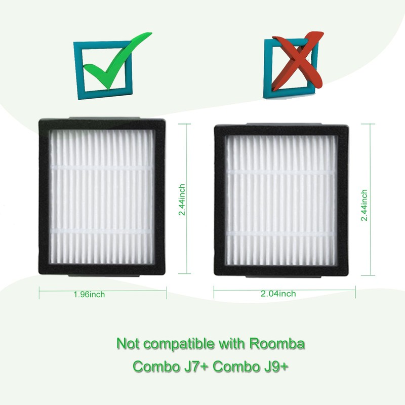 LOVECO Pack of 12 Filters Compatible with iRobot Roomba E