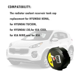 ZSYGYGDKS 25330-D3000 Radiator Coolant Reservoir Tank Cap Compatible with Kia Niro Sportage 2017 2018 2019 2020 2021