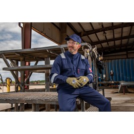 Portwest FR94 Men's Hi Vis FR Coveralls - Bizflame 88/12 Reflective Flame Resistant Safety Workwear Navy Tall, 3X-Large